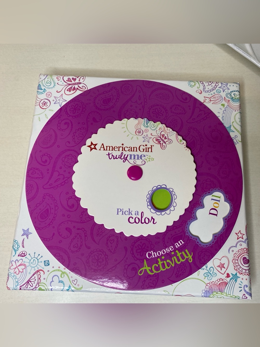 American Girl Doll Truly Me Activity Spinner Game & Card Box Set NEW VINTAGE